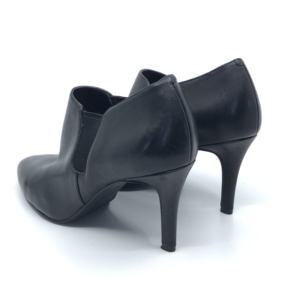 COLE HAAN BLACK LEATHER ANKLE BOOTIE - Picture 4 of 8